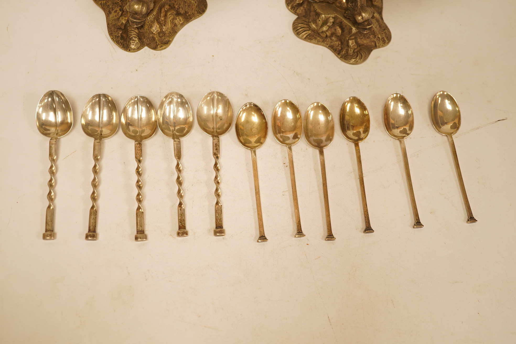 A pair of silver-plated shell sweetmeat dishes, 13cm